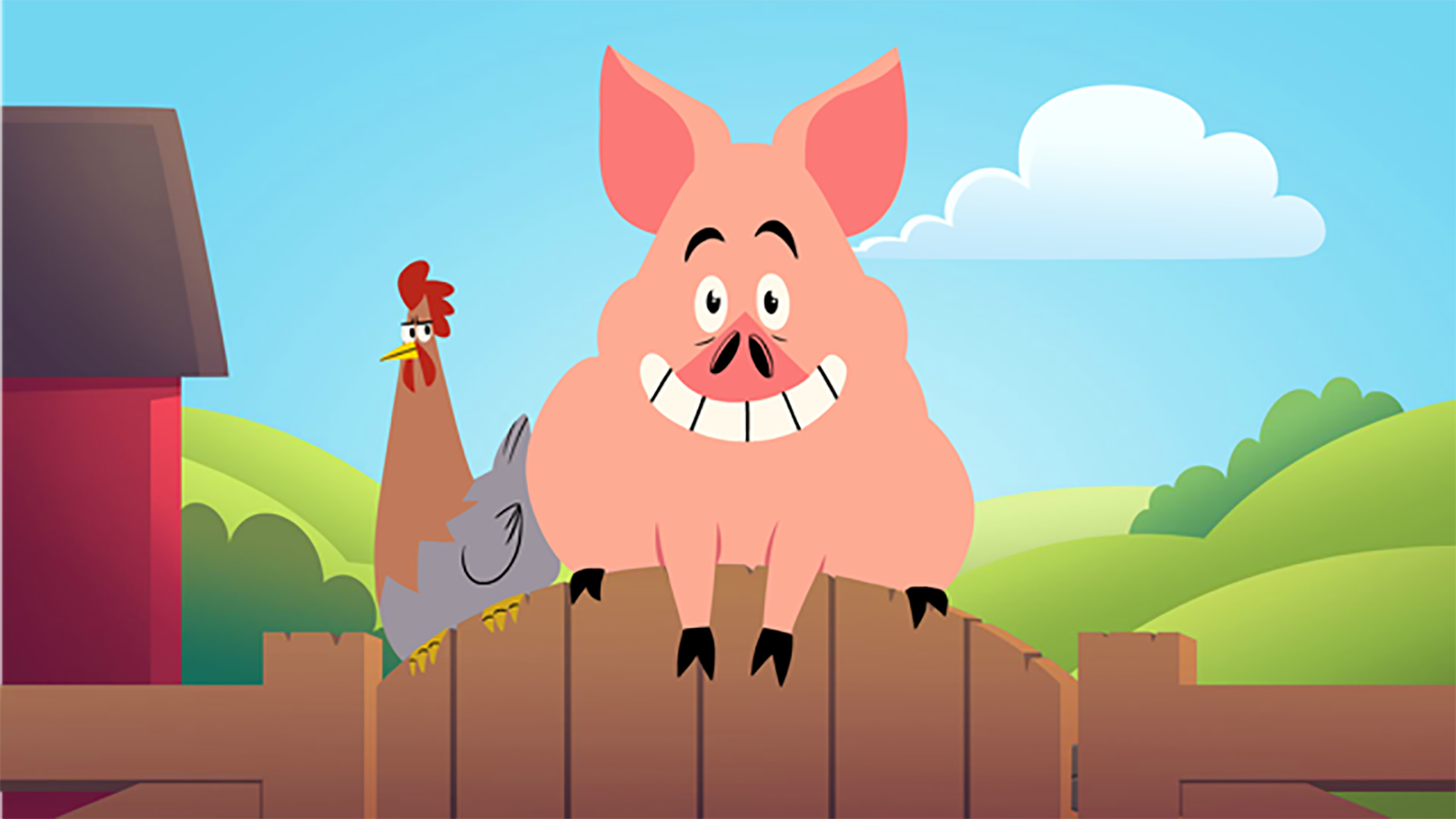 Billede af gris fra Ja Films animationsfilm